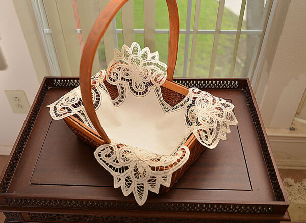 Ecru Battenburg Lace Bread Bunwarmer