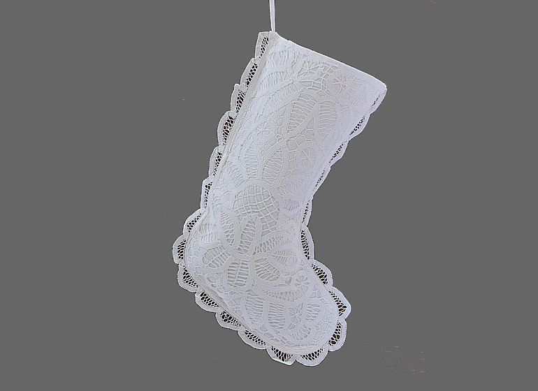Battenburg Lace Stockings. Standard Battenburg Stocking