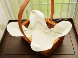 Hemstitch Bread Bunwarmer. Hemstitch Design. Cotton. (Each)