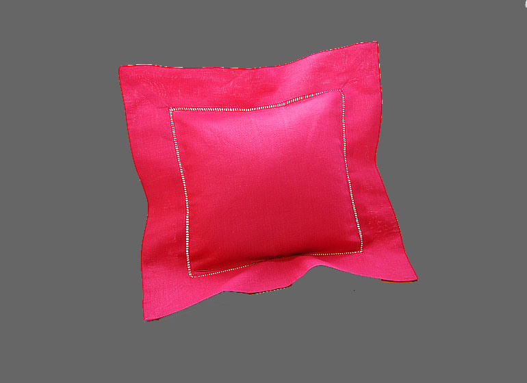Baby Pillow Sham Mini Size 8×8″ Hemstitch. Hot Pink, Hot Green, Kumquat Color