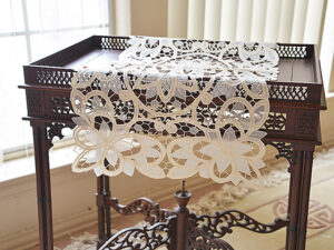 Table Runner. Christina Crystal Lace. Rectangular. Pistachio Color