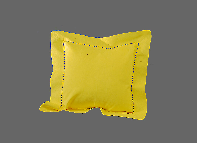 Golden Kiwi Color 12" Square Hemstitch Pillow