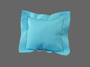 Aqua Blue Color 12" Square Hemstitch Pillow