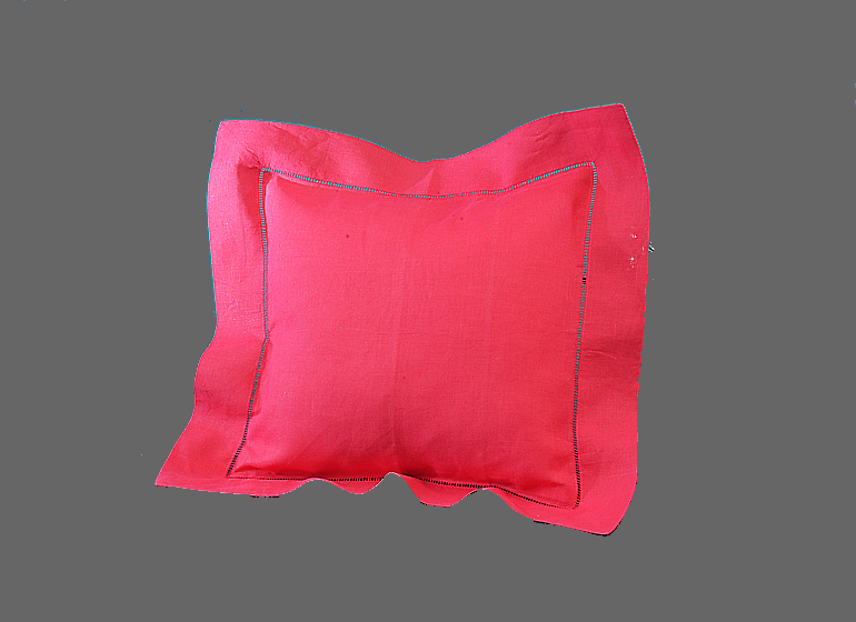 Hot Pink Color 12x12" Baby Hemstitch Pillow