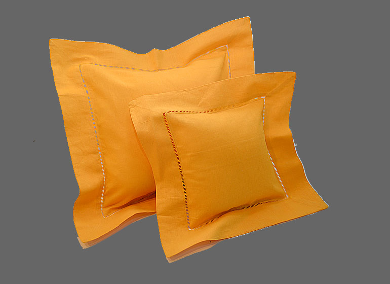 Baby Pillow Sham Mini Size 8×8″ Hemstitch. Hot Pink, Hot Green, Kumquat Color