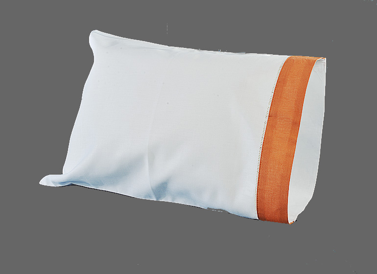 Baby Pillowcase Burnt Orange border