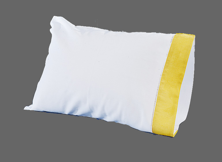 Baby Pillowcase, Honey Gold color border