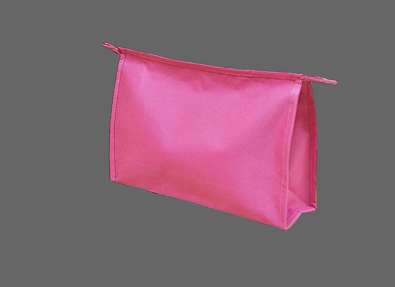 Cosmetic Bag. Solid Hot Pink Color