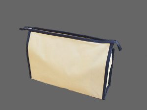 Cosmetic Bag. Heavy Polyester. Hot Pink Cosmetic, Hot Green Cosmetic, Red with Hot Green, Almond Taupe with Black Color (11″x7.5″x3″)