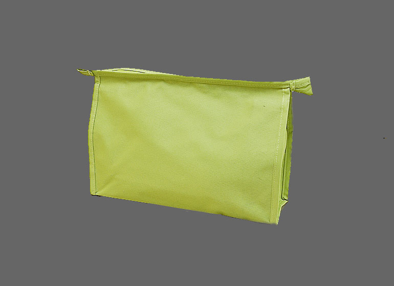 Cosmetic Bag. Solid Hot Green Color