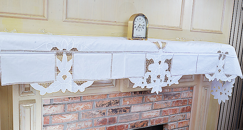 Battlenburg Lace Fireplace Mantel Scarf