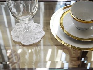 Battenburg Wine Glass Coaster-Imperial Battenburg Lace (12pcs./same style)