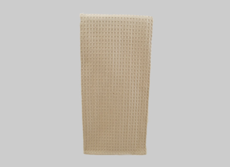 Almond Taupe Waffle Weave Towel