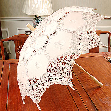 Taupe battenburg parasol